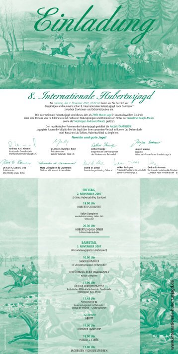 8. Internationale Hubertusjagd Einladung www ... - PoloPartner