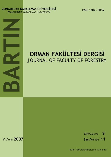 ORMAN FAKÜLTESİ DERGİSİ