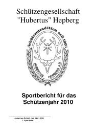 Vereinsmeisterschaft 2010 - Hubertus Hepberg eV