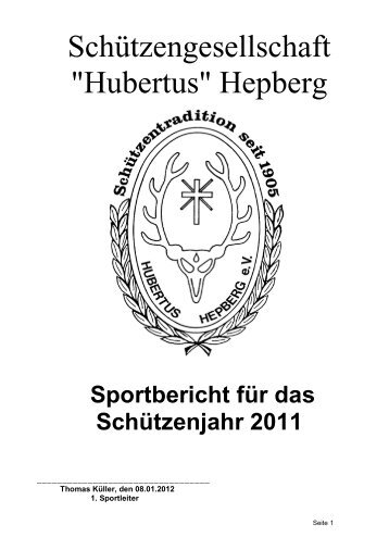 Sportbericht 2011 - Hubertus Hepberg eV
