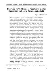 DÃ¼nya'da ve TÃ¼rkiye'de Ä°Å KazalarÄ± ve Meslek HastalÄ±klarÄ± ve Sosyal ...