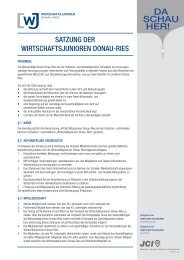 SATZUNG DER WIRTSCHAFTSJUNIOREN DONAU-RIES