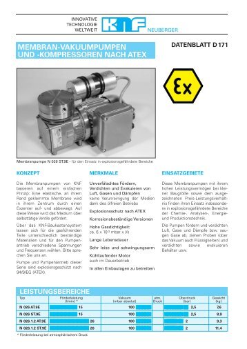 membran-vakuumpumpen und -kompressoren ... - KNF Neuberger