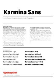 Karmina Sans Bold Karmina Sans Bold Italic ... - Type Together