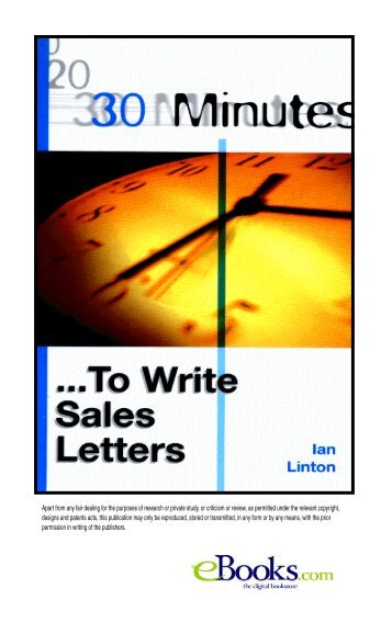 30 Minutes to Write Sales Letters - Free