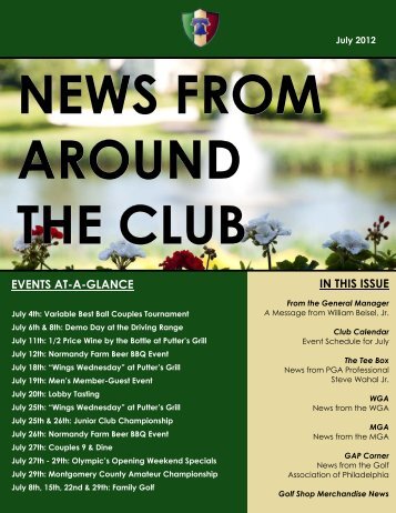 NEWS FROM AROUND THE CLUB