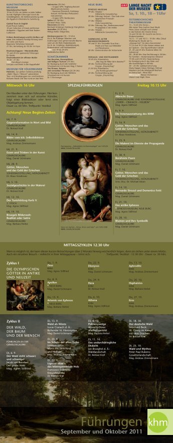 September und Oktober 2011 - Kunsthistorisches Museum