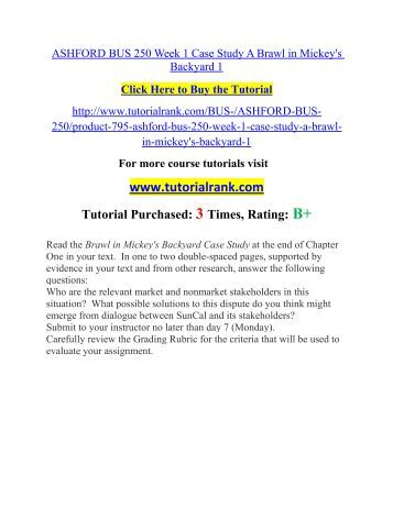 case study a brawl in mickey s Bus 250 week-1 assignment - brawl in mickey's backyard read the brawl in mickey's backyard case study in one to. case study a brawl in mickey s Bus 250 week-1 assignment - brawl in mickey's backyard read the brawl in mickey's backyard case study in one to.