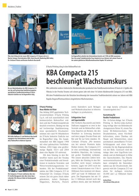 Nur noch drei Monate bis zur drupa - KBA