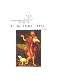 G E M E I N D E B R I E F - Evangelisch Lutherische Kirche