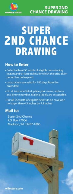 SUPER 2ND CHANCE DRAWING - Wisconsin Lottery