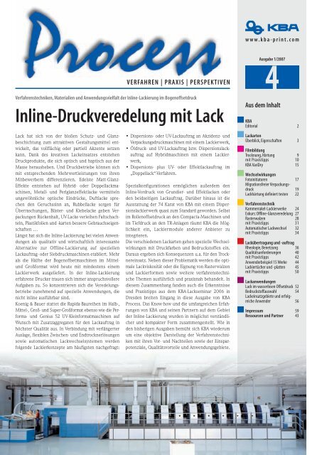 Inline-Druckveredelung mit Lack - KBA