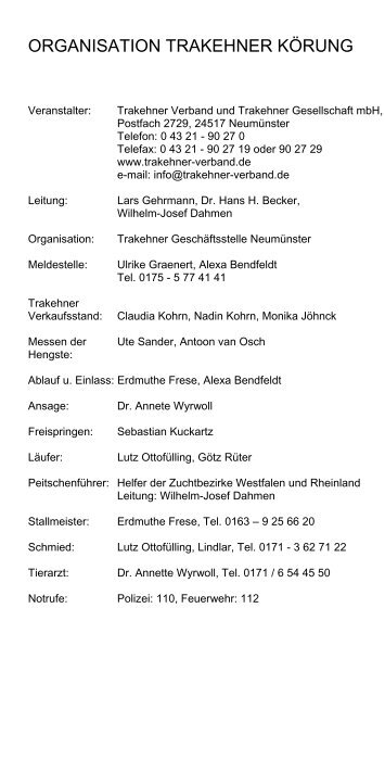 Katalog 2010 (pdf) - Trakehner Verband