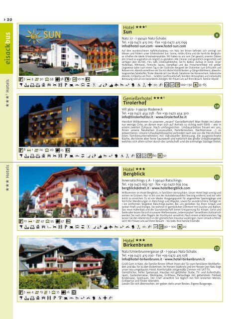 Ihr Hotelpartner in Südtirol - Dolomiten - Tourismusverband Eisacktal