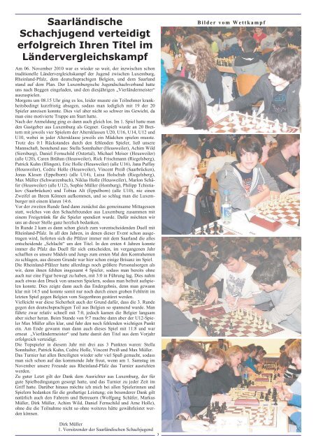 SAAR Schach Journal - Schachclub GEMA St. Ingbert