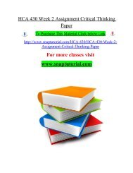 Assignment 2 critical thinking paper