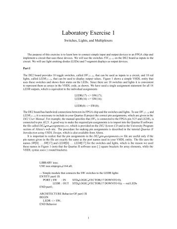 Laboratory Exercise 1