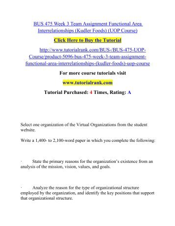 functional area interrelationships paper Functional area interrelationships bus/475 abstract the primary goal of this paper is to outline the functional area interrelationships of kudler fine foods- a high-end, successful food store that. functional area interrelationships paper Functional area interrelationships bus/475 abstract the primary goal of this paper is to outline the functional area interrelationships of kudler fine foods- a high-end, successful food store that.
