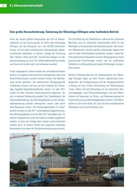 Jahresbericht 2011 pdf (5 mb) - EVS Entsorgungsverband Saar