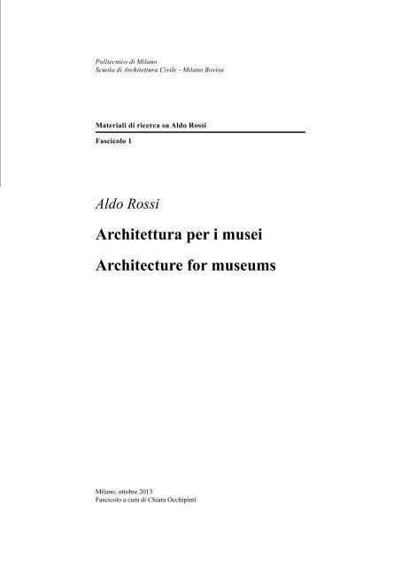 Aldo Rossi | Architettura per i musei.pdf
