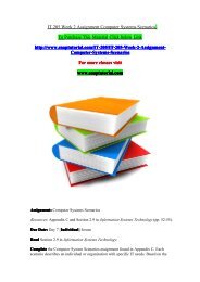 IT 205 Week 2 Assignment Computer Systems Scenarios/snaptutorial