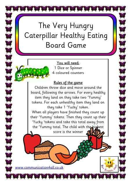 The Very Hungry Caterpillar Healthy Eating Board Game