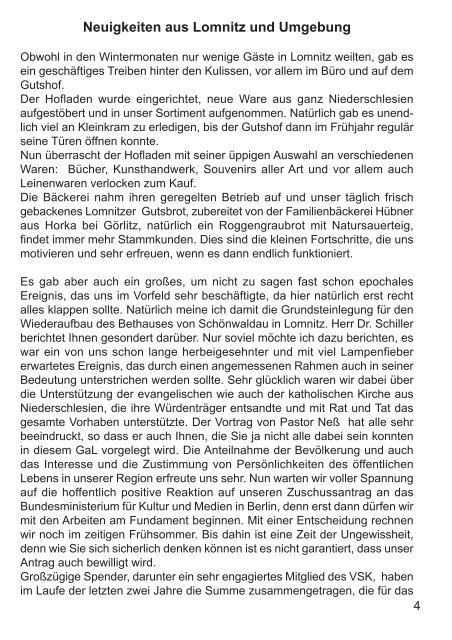 Gruß aus Lomnitz Sommer 2011 - Verein zur Pflege schlesischer ...