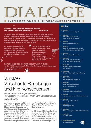 InformatIonen für Geschäftspartner - JL Orth GmbH Assekuranzmakler