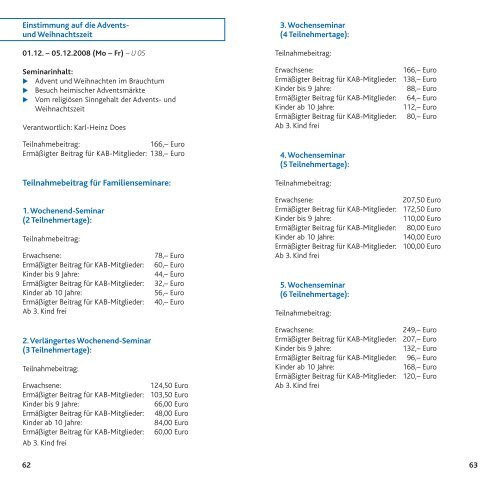 Heimvolkshochschule „Heinrich Lübke“ - KAB