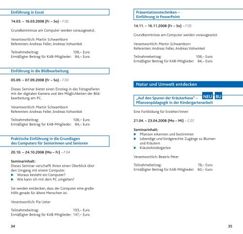 Heimvolkshochschule „Heinrich Lübke“ - KAB