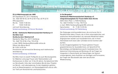 Schule, Ausbildung, Arbeit 8/2001 - Jugendinformationszentrum