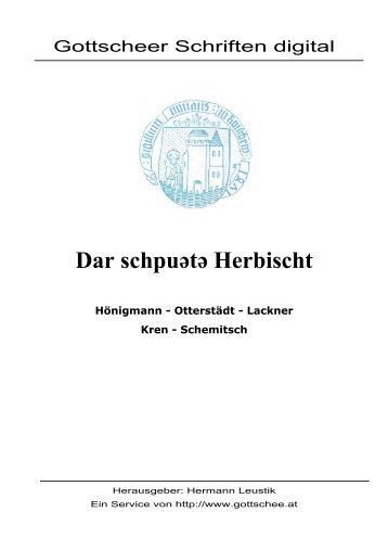 Dar schpuətə Herbischt - Universität Klagenfurt