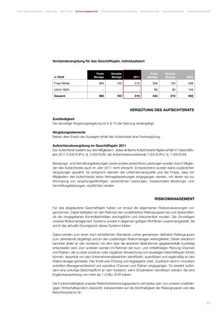 geschäftsbericht 2011 - KAP Beteiligungs AG