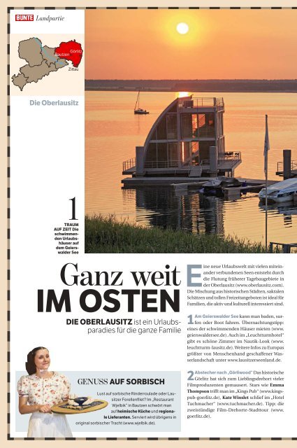 Die Sonderausgabe BUNTE 2015 des Freistaates Sachsen