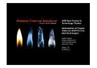 Optimization of copper tubes - Wieland Thermal Solutions