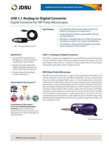 USB 1.1 Analog-to-Digital Converter - JDSU