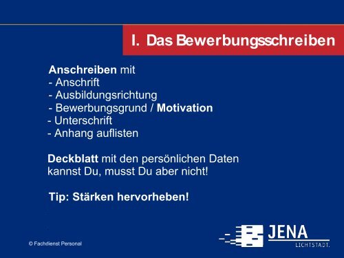 Bewerbungs- und Auswahlverfahren der Stadt Jena