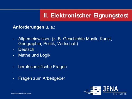 Bewerbungs- und Auswahlverfahren der Stadt Jena