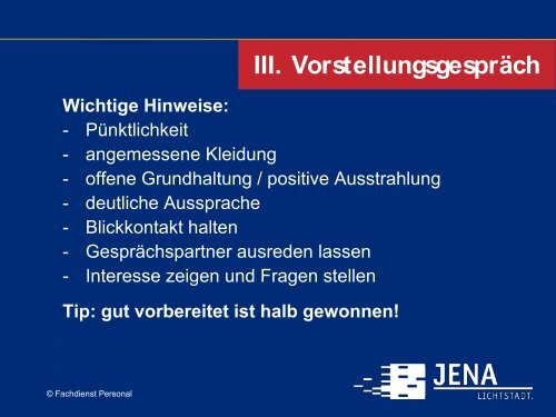 Bewerbungs- und Auswahlverfahren der Stadt Jena