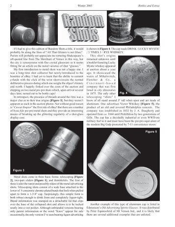 Metal Shot Glasses - Federation of Historical Bottle Collectors