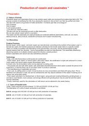 Production of casein and caseinates *