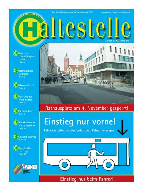 Einstieg Nur Vorne Ingolstadter Verkehrsgesellschaft Mbh Invg