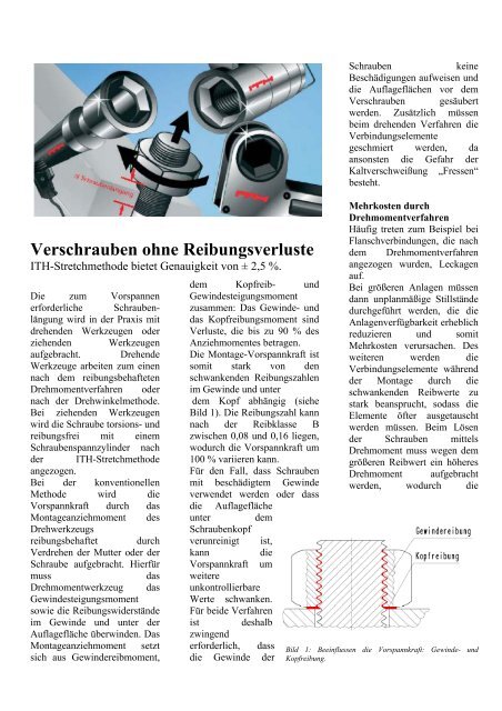 Verschrauben ohne Reibungsverluste