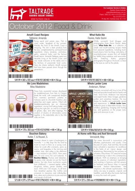 October 2012 Food & Drink - Hardie Grant Gift