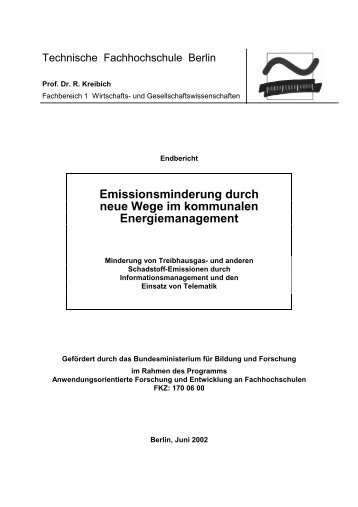 Emissionsminderung Durch Neue Wege - IZT