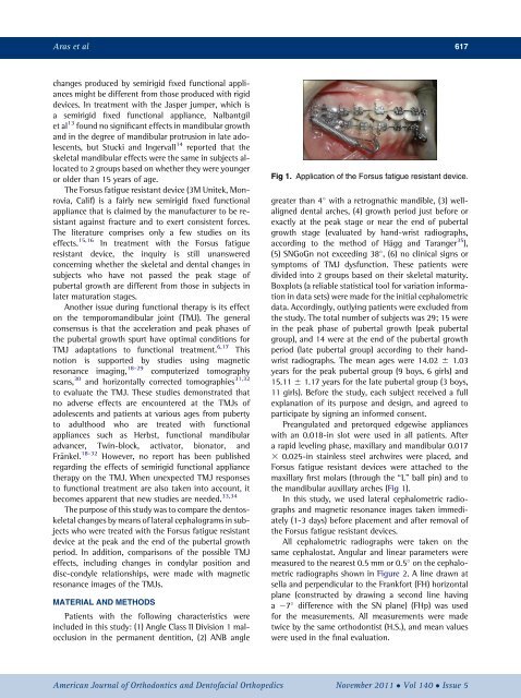 Comparison of treatments with the Forsus fatigue resistant device in ...