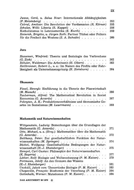 Naturwissenschaftliche Erkenntnis und gesellschaftliche Interessen (II)