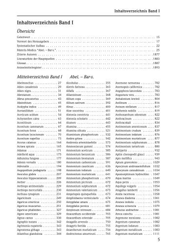 Inhaltsverzeichnis Band I - Verlag Peter Irl
