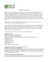 Guide - Unity College