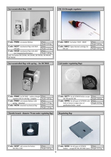 Order spare parts under correct spare part codes